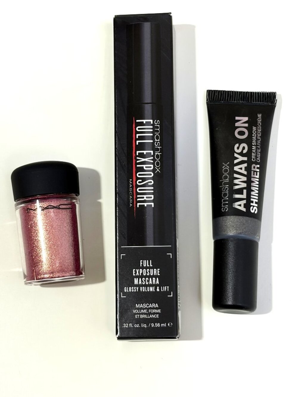NWT MAC + NWT Smashbox 3-Piece Eye Makeup Bundle Pigment, Mascara, & Eyeshadow